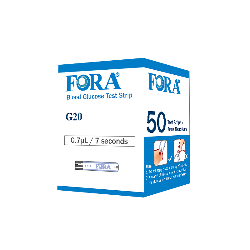 FORA G20/D30/V20 Blood Glucose Test Strips (50 pcs/box)