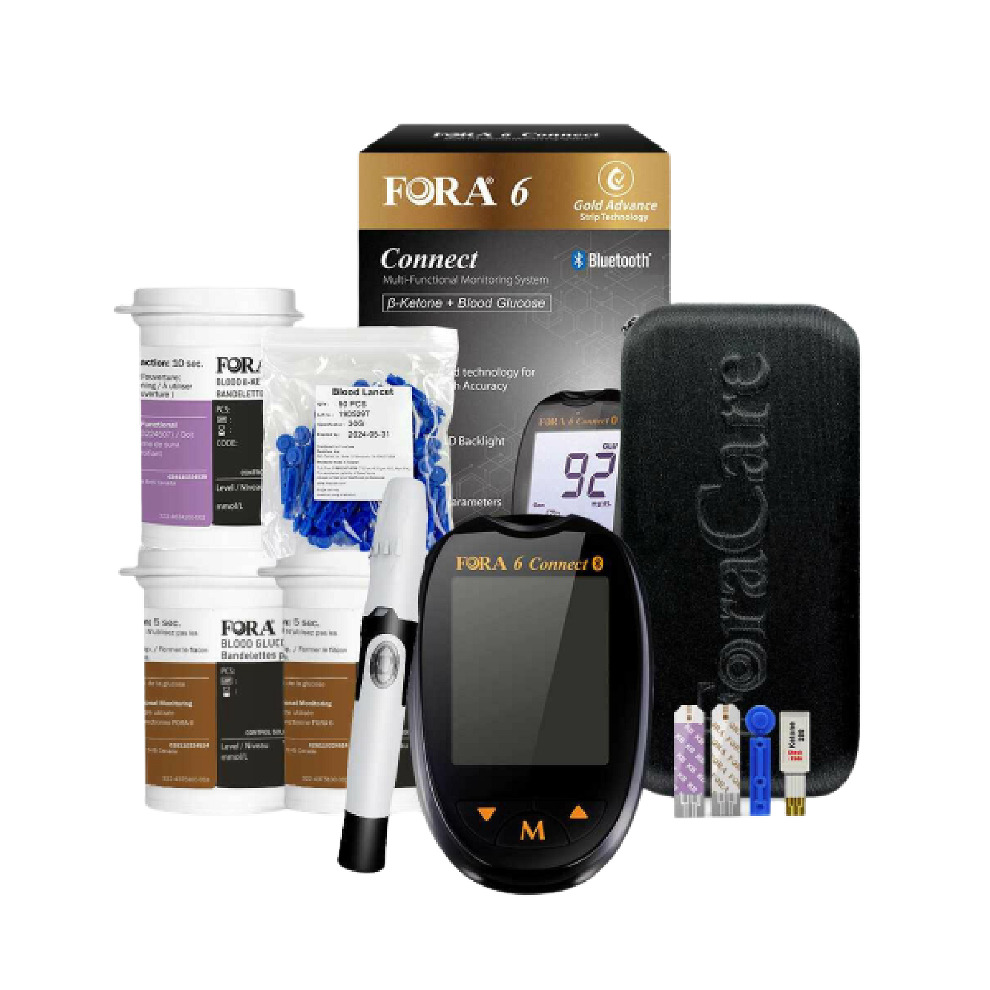FORA Test N'GO Advance Voice Glucose and Ketone Testing Kit – ForaCare Inc.