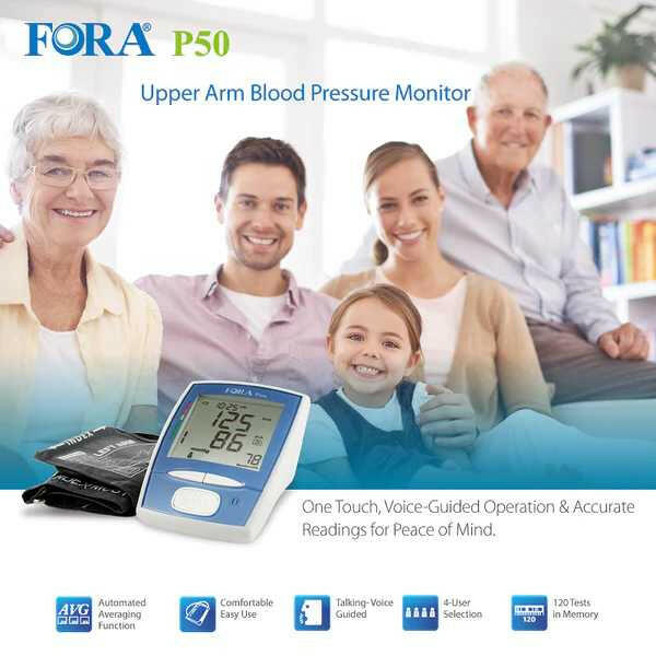 FORA P50 Arm Voice Blood Pressure Monitor (Wide Cuff 9.4~16.9 in) –  ForaCare Inc.